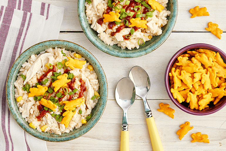 BBQ Chicken Cheesy Rice Bowls | Recipes | Annie's